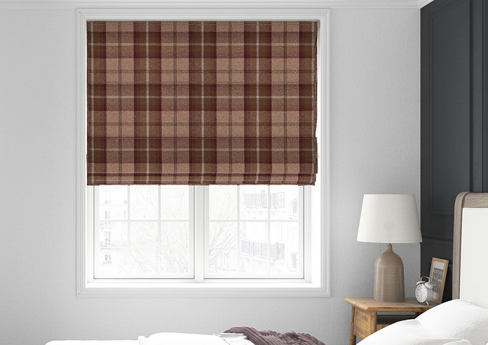 Highland, Mulberry - Twist&Fit Roman Blind - Image 3